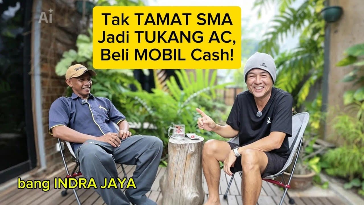 Thumbnail video Tak Tamat SMA, Jadi Tukang AC, Beli Mobil Cash!